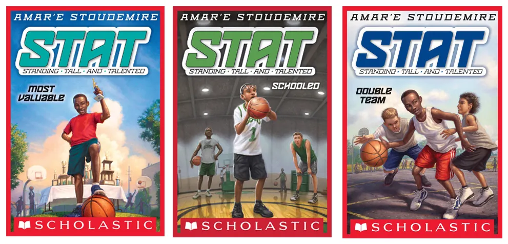 The three STAT book covers from the Standing Tall and Talented series